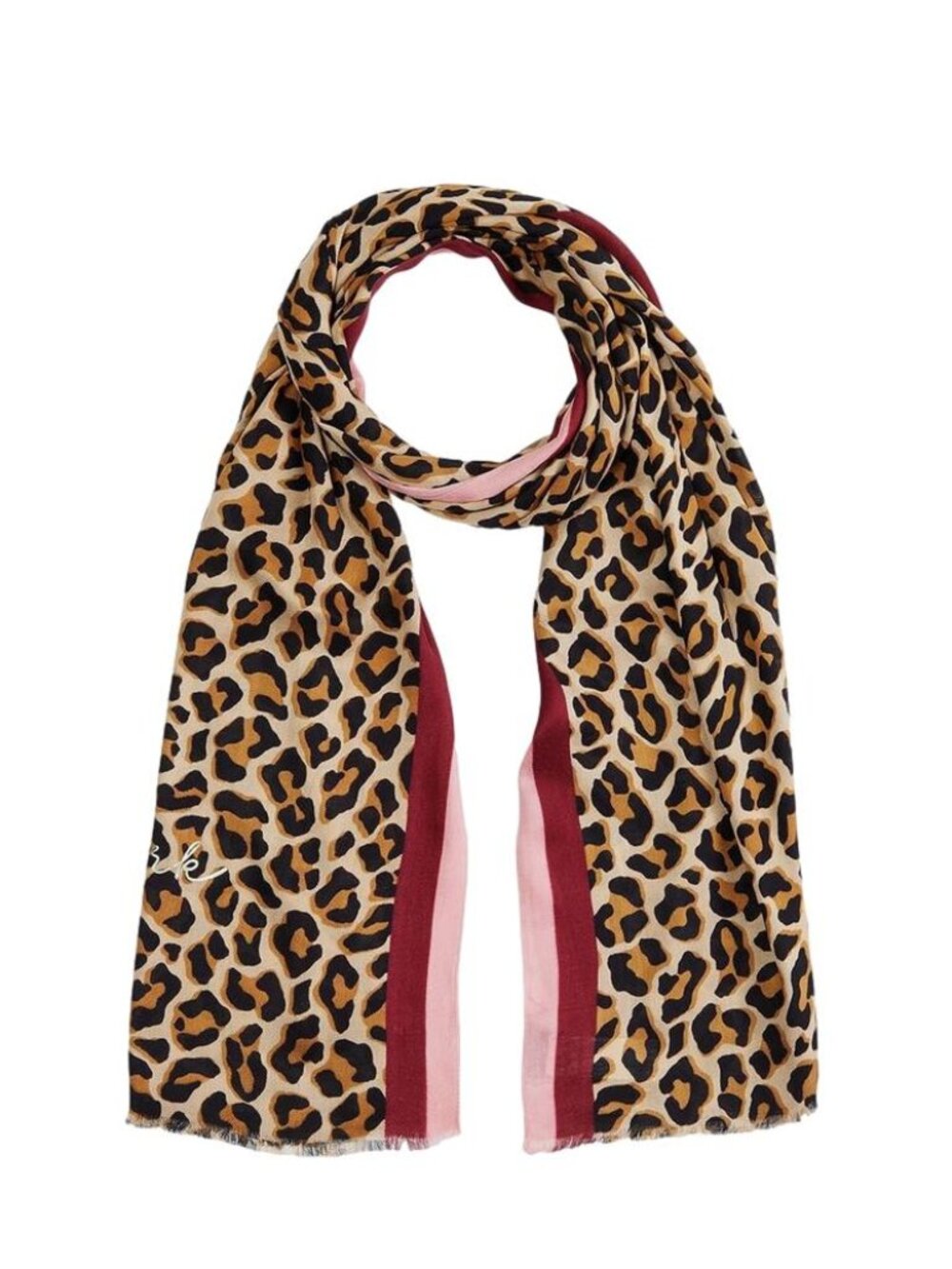 Kate Spade New York Scarf Big Cat Roasted Cashew NWT